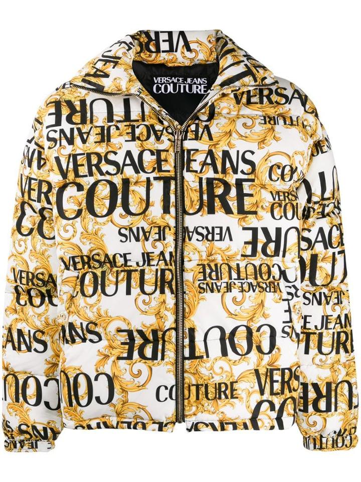 Versace Jeans Couture Archive Print Padded Jacket - White