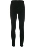 Manokhi Suede Skinny Trousers - Black