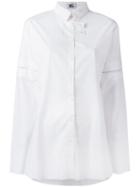 Lost & Found Ria Dunn - Hook And Eye Detail Shirt - Women - Cotton/spandex/elastane - S, White, Cotton/spandex/elastane