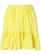 Msgm Pleated Skirt - Yellow