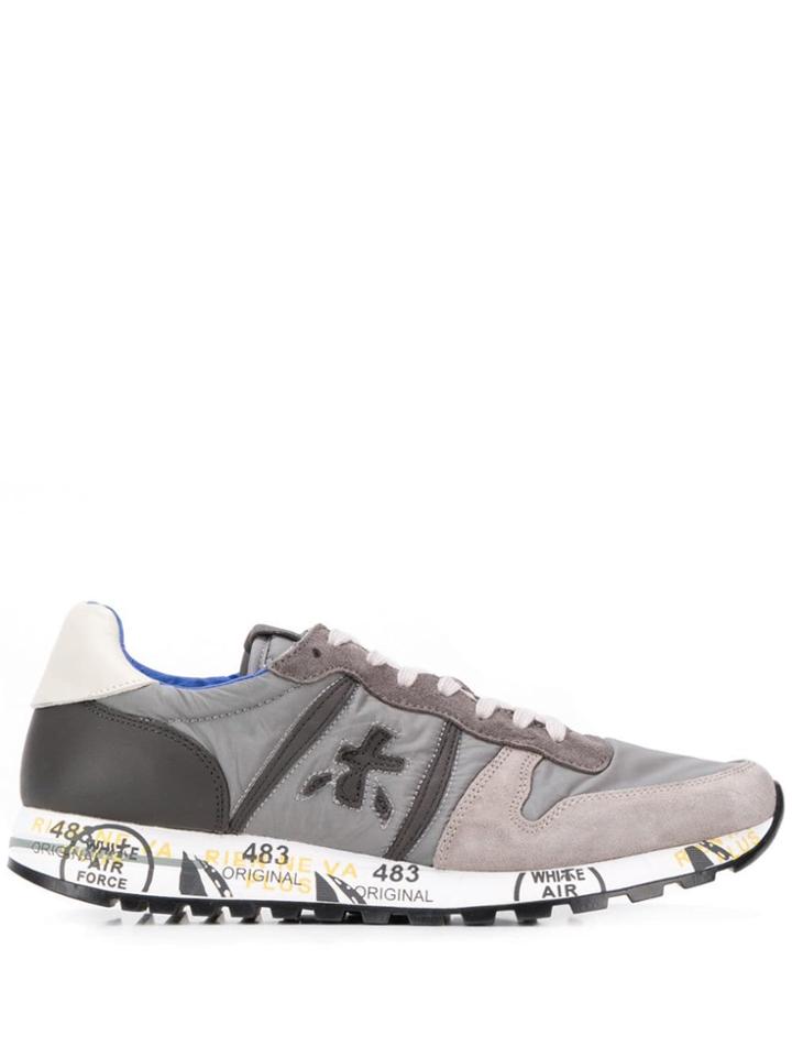 White Premiata Eric Lace-up Sneakers - Grey