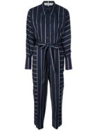 Palmer / Harding Striped Shirt Jumpsuit - Blue