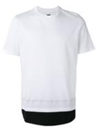 Oamc Contrast Hem T-shirt, Men's, Size: Large, White, Cotton