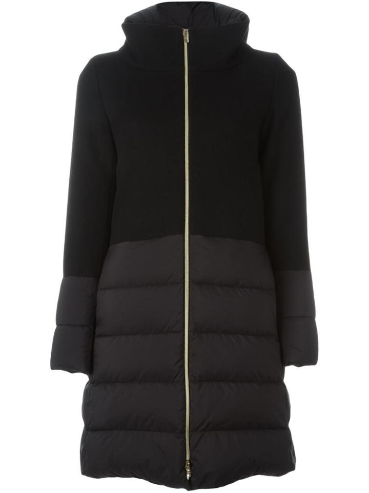 Herno Padded Coat, Women's, Size: 40, Black, Feather Down/polyamide/wool