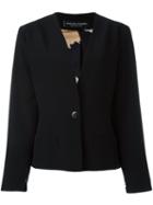 Jean Louis Scherrer Vintage One-button Blazer, Women's, Size: 44, Black