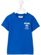 Moschino Kids Logo Print T-shirt, Toddler Boy's, Size: 5 Yrs, Blue