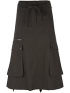 Helmut Lang Cargo Pocket Skirt, Women's, Size: 2, Green, Cotton