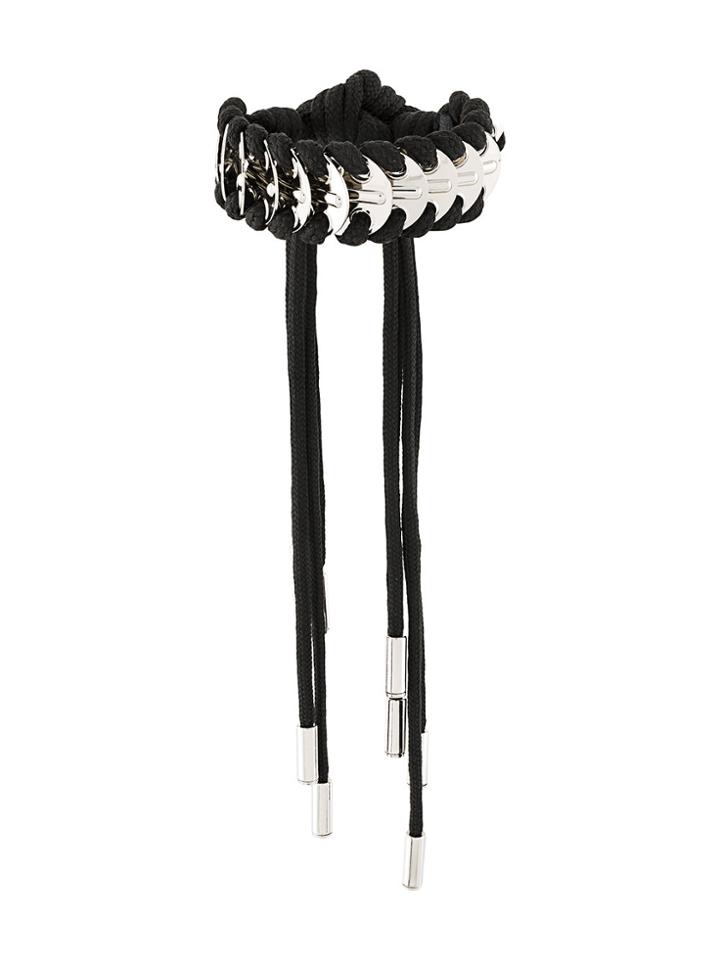 Dsquared2 Woven Disk Macrame Bracelet - Metallic