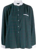 Burberry Pre-owned 1980's Club Collar Checked Shirt - Green