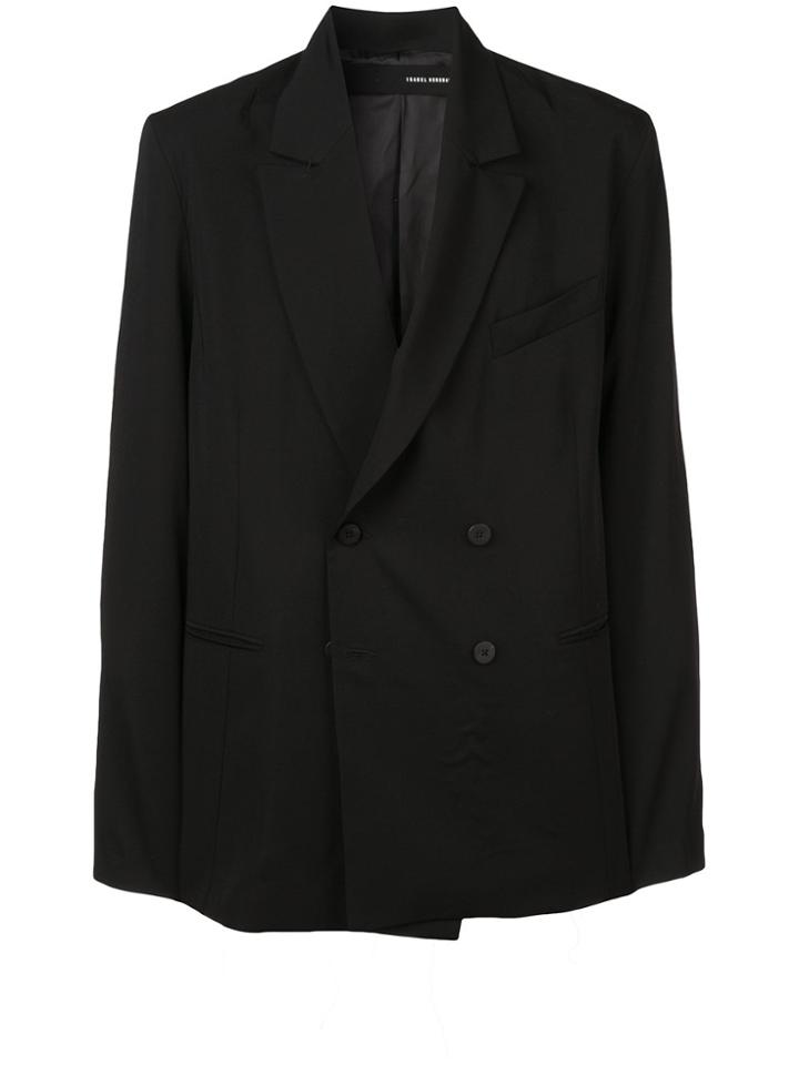 Isabel Benenato Double Breasted Blazer - Black