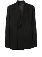 Isabel Benenato Double Breasted Blazer - Black