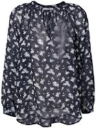 Vince - Floral Print Shirt - Women - Silk - S, Blue, Silk