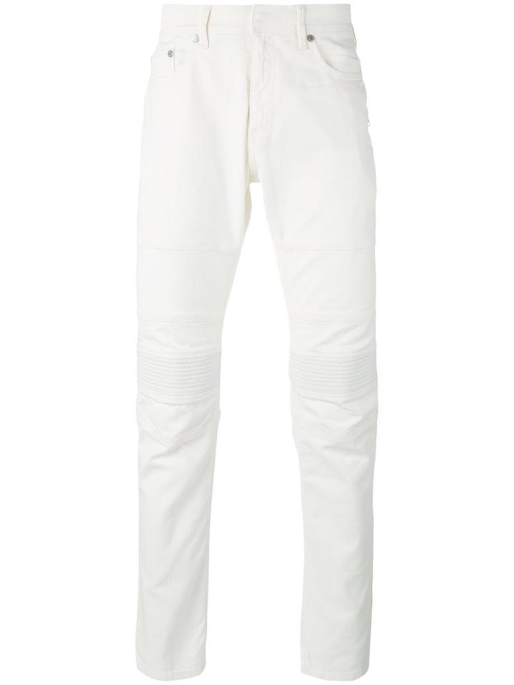 Neil Barrett - Ribbed Knee Trousers - Men - Cotton/spandex/elastane - 31, White, Cotton/spandex/elastane