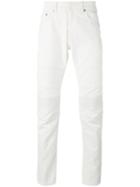 Neil Barrett - Ribbed Knee Trousers - Men - Cotton/spandex/elastane - 31, White, Cotton/spandex/elastane