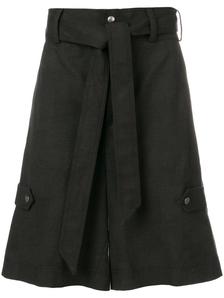 Damir Doma Drop Crotch Wide Leg Shorts - Black