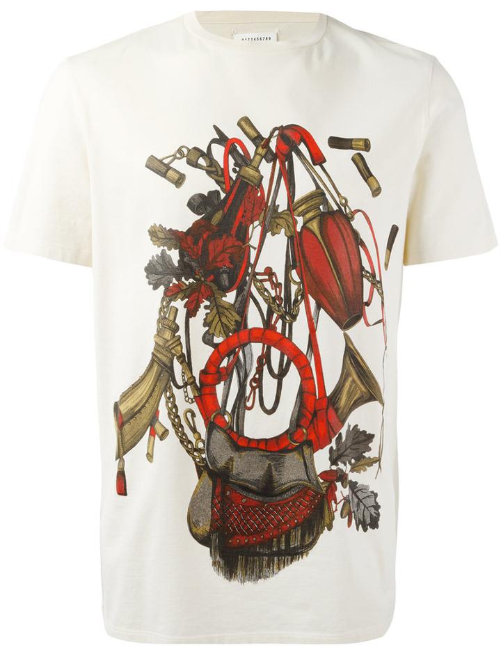 Maison Margiela - Equestrian Print T-shirt - Men - Cotton - 46, Nude/neutrals, Cotton