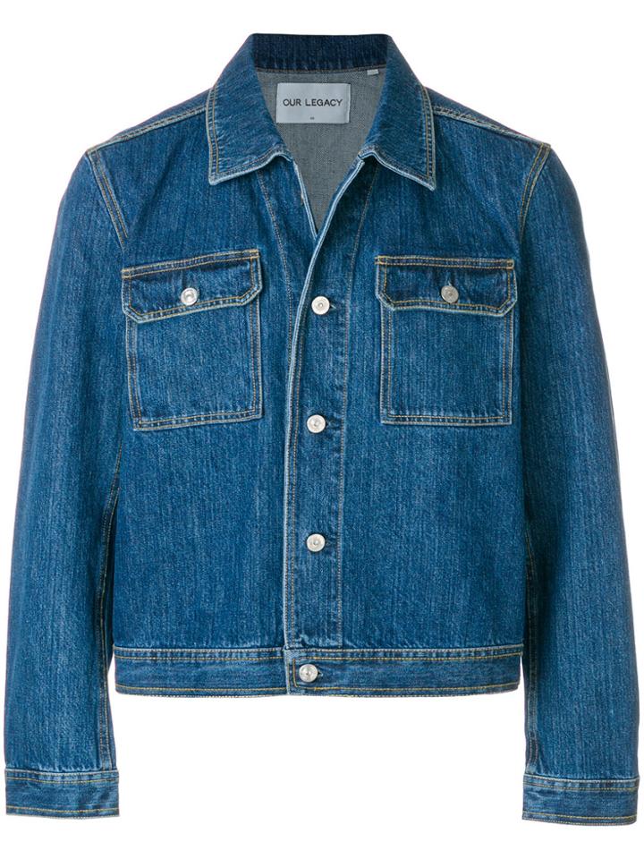 Our Legacy Cropped Denim Jacket - Blue
