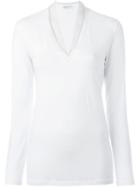 Brunello Cucinelli V-neck Knitted Blouse