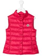 Moncler Kids Padded Vest, Girl's, Size: 10 Yrs, Pink/purple