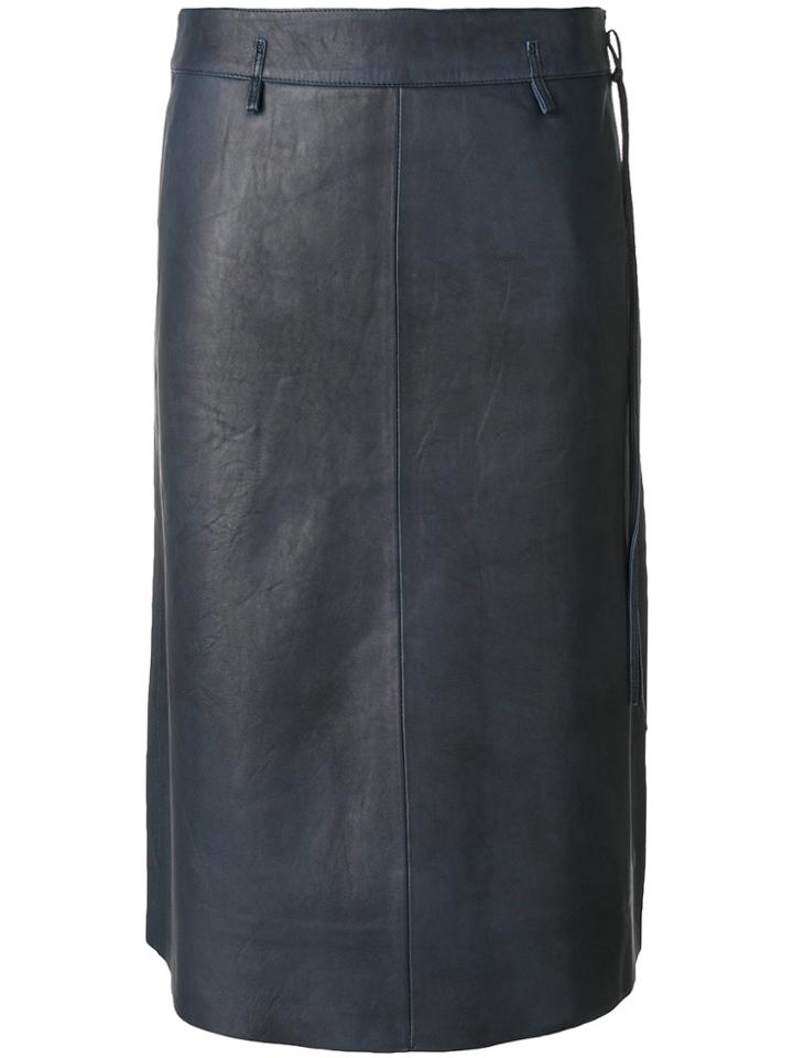 Humanoid Straight Midi Skirt - Blue