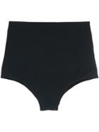 Gloria Coelho High Waisted Bikini Bottom - Black