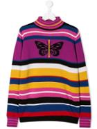 Pinko Kids Teen Striped Knitted Jumper