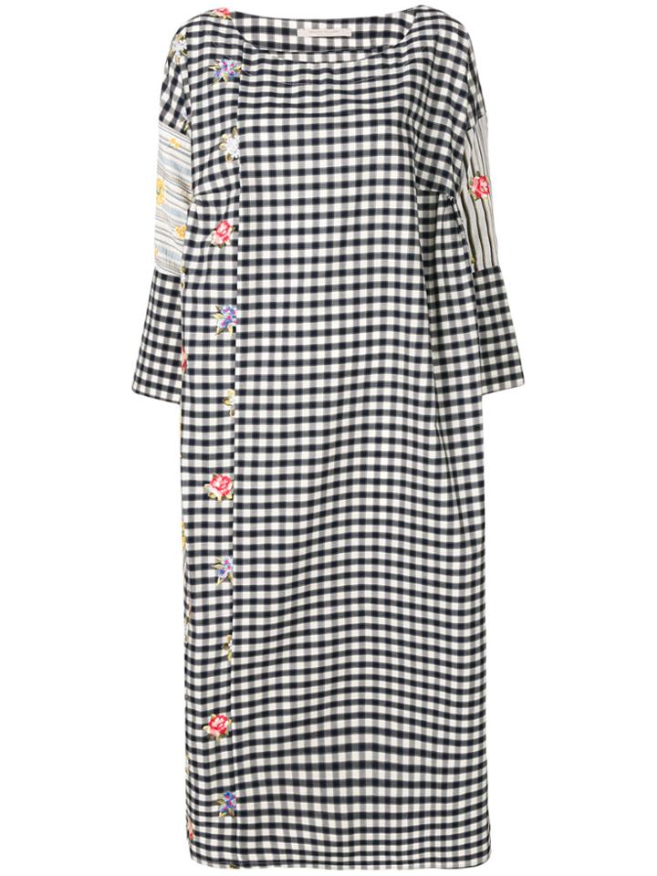 Ermanno Gallamini Panelled Vichy Dress - Multicolour