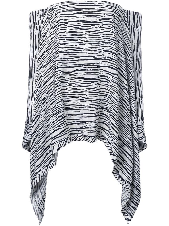 Kitx 'graphic Suspended Backless' Blouse, Women's, Size: 14, White, Silk