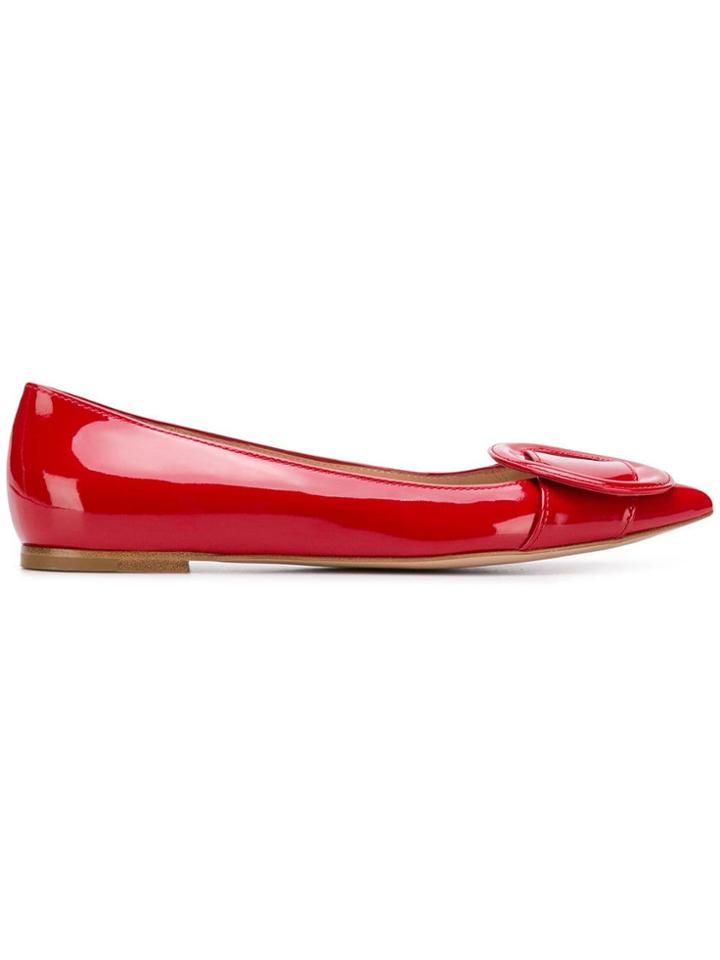 Gianvito Rossi Ruby 05 Ballerina Shoes - Red