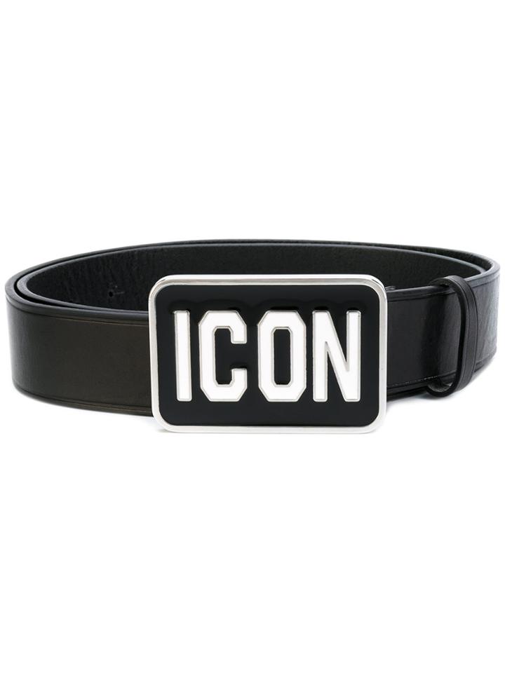 Dsquared2 Icon Slogan Belt - Black