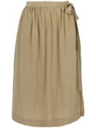 Tomas Maier - Frilled Waist Skirt - Women - Silk - 2, Nude/neutrals, Silk