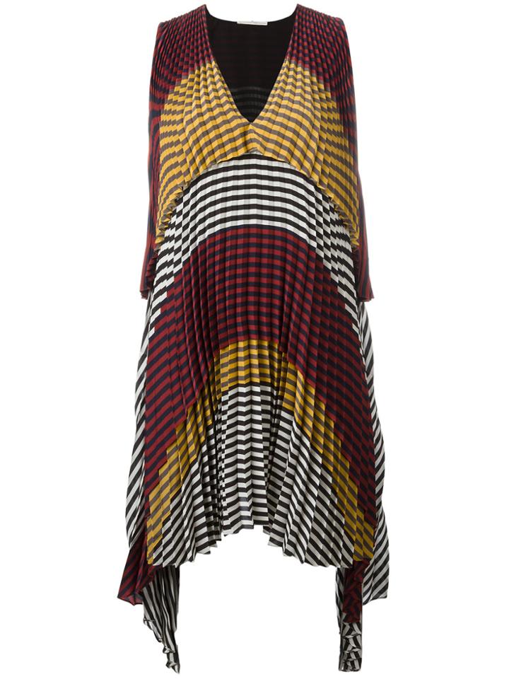 Marco De Vincenzo Checked Pleated Dress - Multicolour