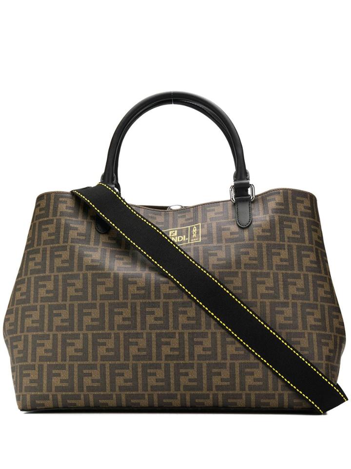 Fendi Ff Roma Amor Tote - Brown