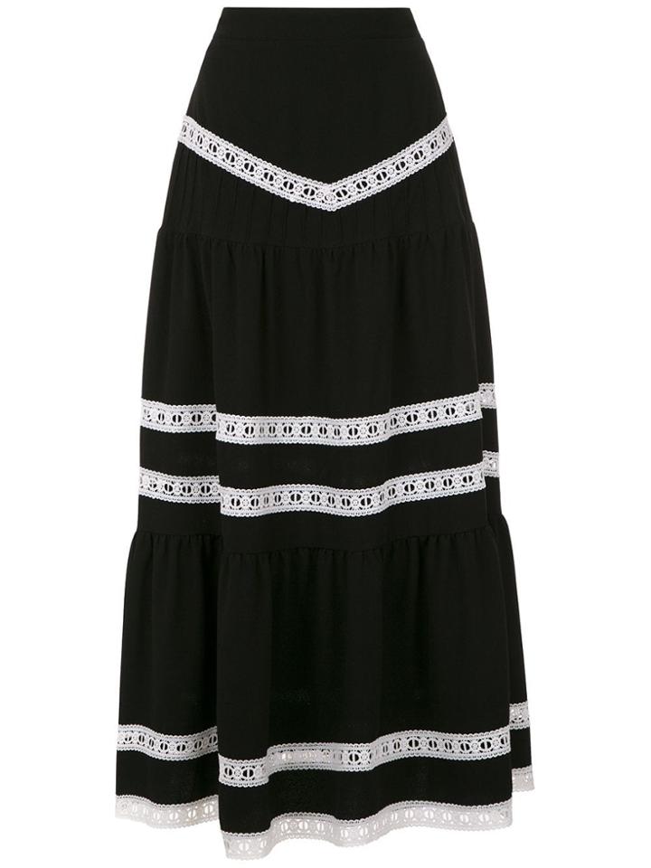 Martha Medeiros Nervuras Midi Skirt - Black