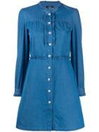 A.p.c. Long-sleeve Denim Dress - Blue