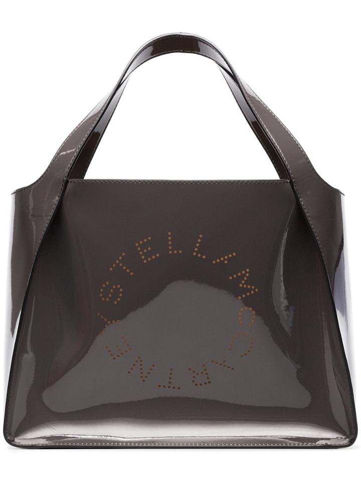 Stella Mccartney Logo Print Small Tote Bag - Grey