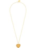 Dolce & Gabbana Heart Logo Pendant Necklace - Metallic