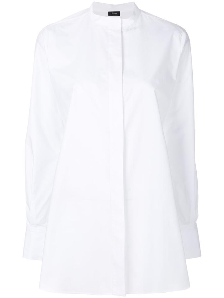 Joseph Mandarin Collar Shirt - White