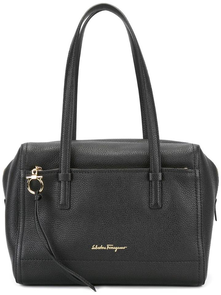 Salvatore Ferragamo Large Gancio Hobo Bag, Women's, Black