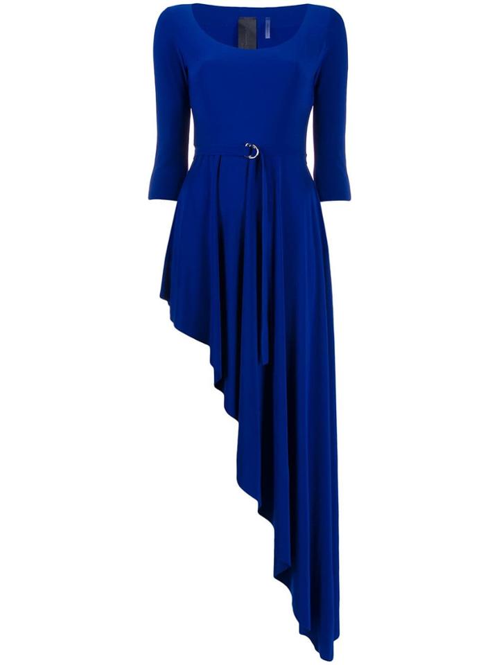 Norma Kamali Asymmetric Scoop-neck Dress - Blue