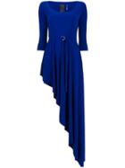 Norma Kamali Asymmetric Scoop-neck Dress - Blue