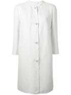 Ermanno Scervino Pearl Button Down Coat, Women's, Size: 44, Nude/neutrals, Cotton/linen/flax/polyamide