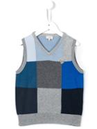 Paul Smith Junior Checked Knitted Vest, Boy's, Size: 10 Yrs, Grey
