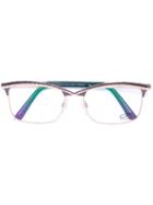 Cazal - Rectangle Frame Glasses - Women - Acetate/titanium - 53, Green, Acetate/titanium