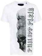 Philipp Plein Rhinestone Skull T-shirt - White