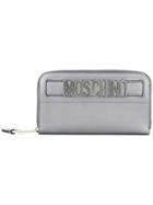 Moschino Logo Plaque Wallet - Metallic