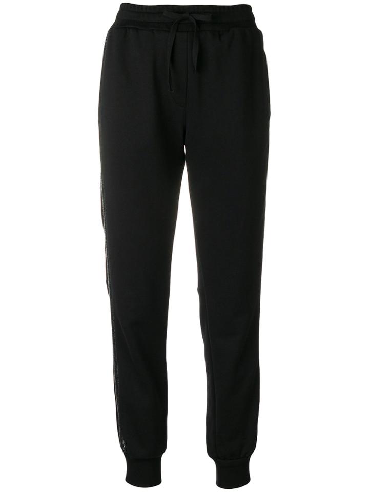 Almaz Embellished Stripe Track Pants - Black