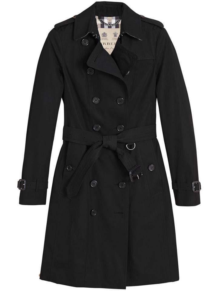 Burberry Sandringham Long Trench Coat - Black