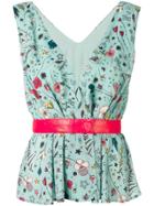 Elisabetta Franchi Floral Print Blouse - Green