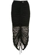Cinq A Sept Rouched Fitted Skirt - Black